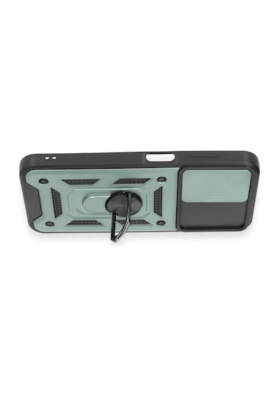 Samsung Galaxy A14 4g Kılıf Pars Lens Yüzüklü Silikon - Yeşil 0.2M-Çok Renkli