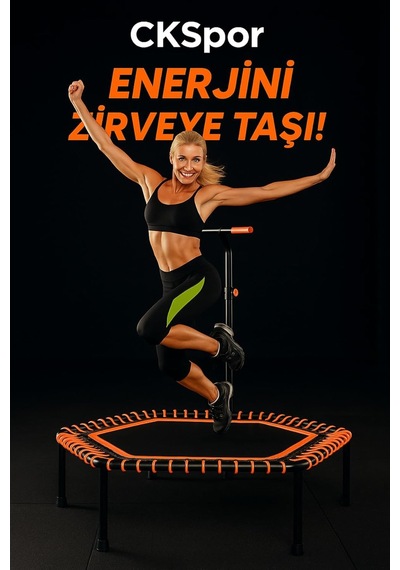 Slipt 135 Cm 54 İnç Pro Yeni Nesil Trambolin, Altıgen Step Trambolin, Yeşil