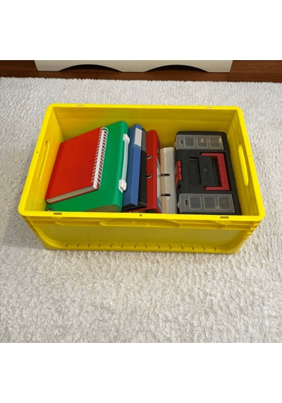 Alpbx 1.kalite Sarı Plastik Kasa 60x40x22 Cm - Kutu 44 Litre Sarı