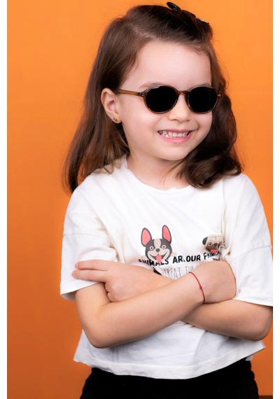 Yeni Unisex 0-2 Yaş Polarize Kahverengi Çocuk Güneş Gözlüğü Kahverengi