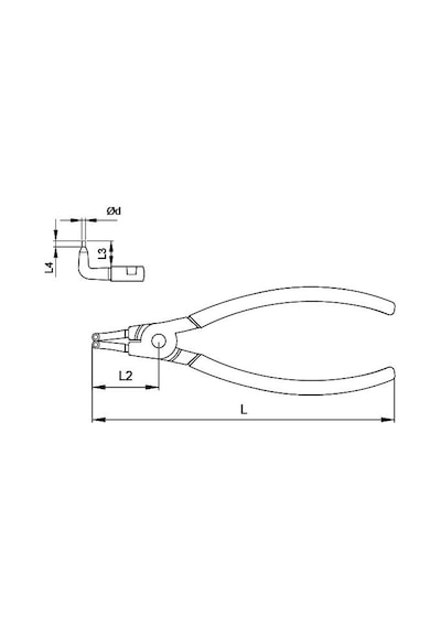 Ceta Form 180 Mm E68-44-0180 Iç Segman Pensesi Eğri Uçlu-Yaysız