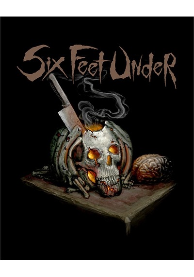 Zepplin Giyim Six Feet Under Skull Knife Büyük Sırt Patch Yama
