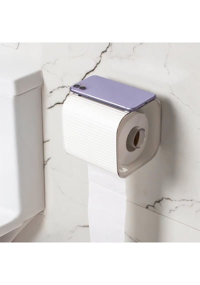 Porsima Yapışkanlı Banyo Tuvalet Kağıtlığı Wc Peçetelik Kağıtlık Tutucu Tuvalet Kağıt Organizeri Beyaz Diğer