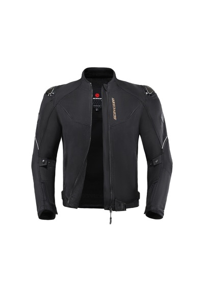 Ebakbak Motosiklet Yazlık Mont Tam Fileli Çelik Omuz Korumalı Mesh Motorcu Montu Siyah