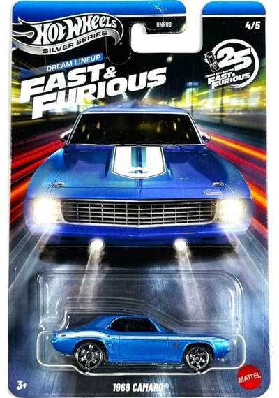 Gümüş Serisi Hızlı Ve Öfkeli Rüya Dizilimi - 1969 Camaro 4/5-1:64 Ölçekli Diecast Oyuncak Araç