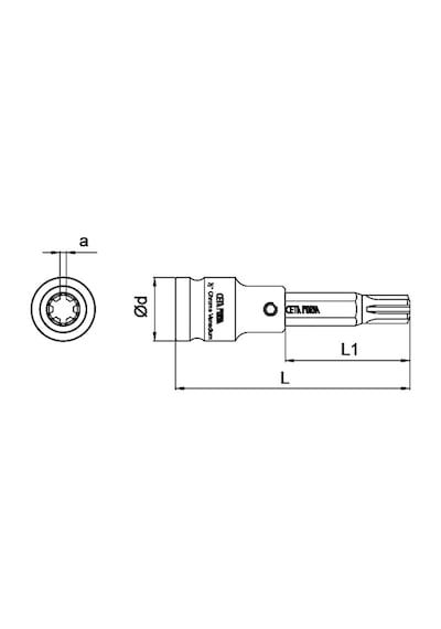 Ceta Form 1/2" Rıbe Uçlu Lokma Uzun Tip - M08 X 100 Mm