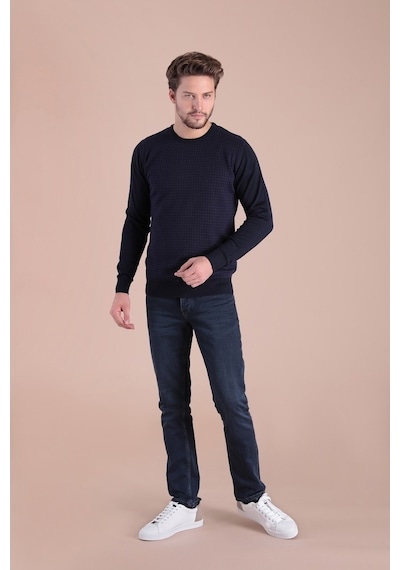 Ferraro Bisiklet Yaka Superfine Yün Kazak - Lacivert Lacivert (490433348) Lacivert