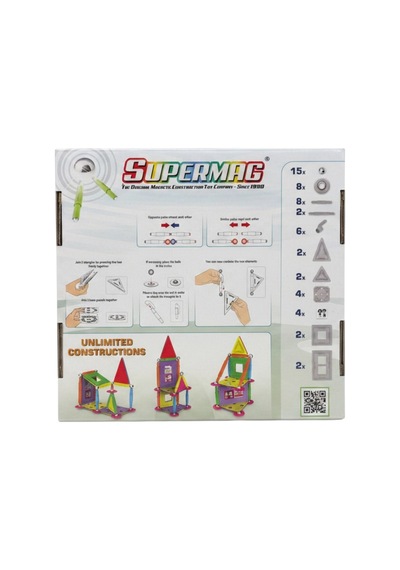 Supermag 55 Parça Manyetik Ev Yapım Seti- Stem Oyuncak Seti