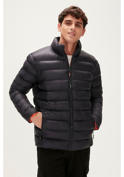 Bad Bear Boss Puffer Lacivert Erkek Mont Siyah