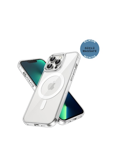 Apple iPhone Uyumlu 13 Pro Şeffaf Magsafe Kılıf Mtl Safe