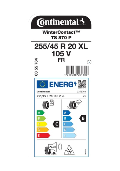 Continental 255/45 R20 105V XL Fr Wintercontact Ts870P Kış Lastiği 2025