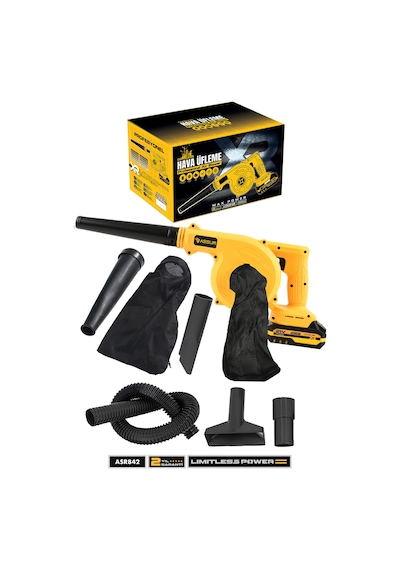 Assur ASR842 21V Çift Akü Hava Üfleme Sarı
