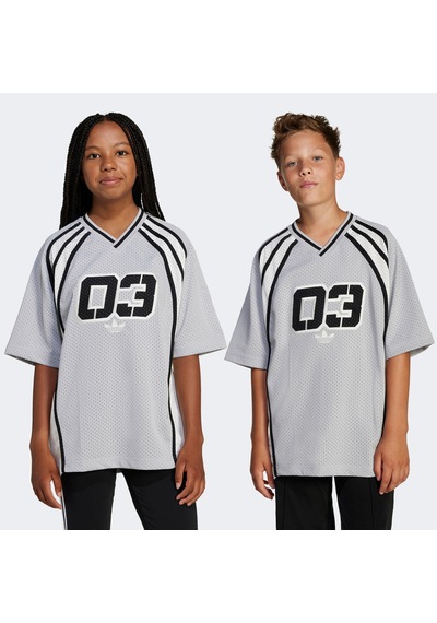 Adidas Retro 03 Çocuk Gri T-shirt Jc7323 Beyaz