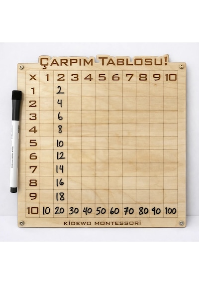 Çarpım Tablosu Kalem Silgi Ahşap Eğitim Seti İlkokul Eğitici Ahşap Oyuncak Etkinlik Set Kolay Öğren