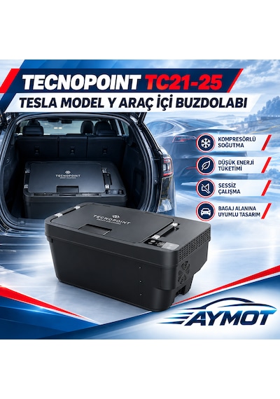 Tecnopoınt Tc21-25 Tesla Model Y Araç İçi Buzdolabı
