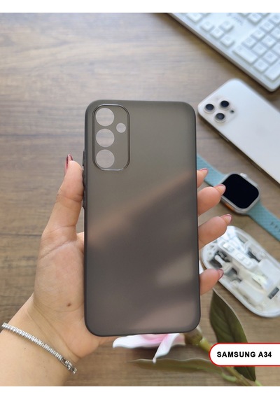 Samsung Galaxy A34 Uyumlu Süper İnce Mat Ultra Thin Silikon Kılıf Çok Renkli