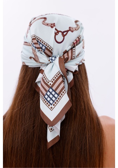Kraliyet Deseni Model Fular Bandana Şal Estascarf 70x70 Cm Renkli