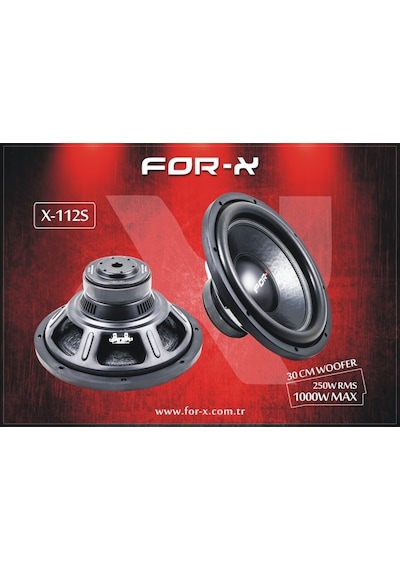 For-x X-112s 1000w 30cm Subwoofer Oto Hoperlör