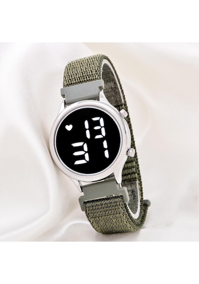 Unisex Tuşlu Led Takvimli Silikon Çocuk Yetişkin Kol Saati Bileklik St-304183