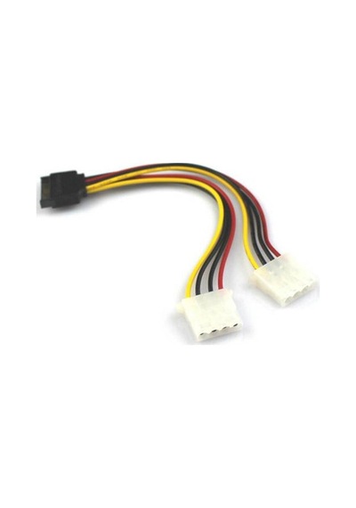 Boblov Dişi Sata Power To 2 Molex Ide Power Kablo 6 18Awg 15 Cm