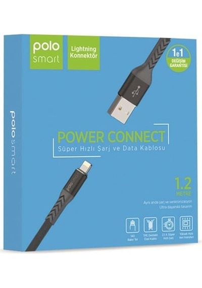 Polosmart Psm22 Lightning Süper Hızlı Şarj Ve Data Kablosu