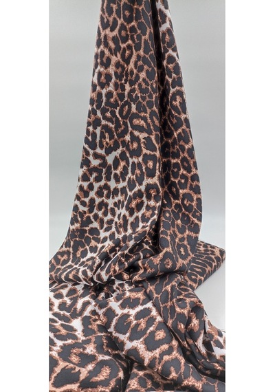 Leopar Desenli Viskon Kumaş