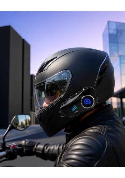 Astraltech Kameralı Motosiklet Kaskı Bluetooth 5.3 1080p Su Geçirmez