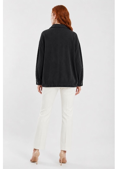 Neden Tekstil Oversize Siyah Kadın Ceket