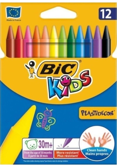 Bic Silinebilir Pastel Boya 12 Li Kutu Çok Renkli