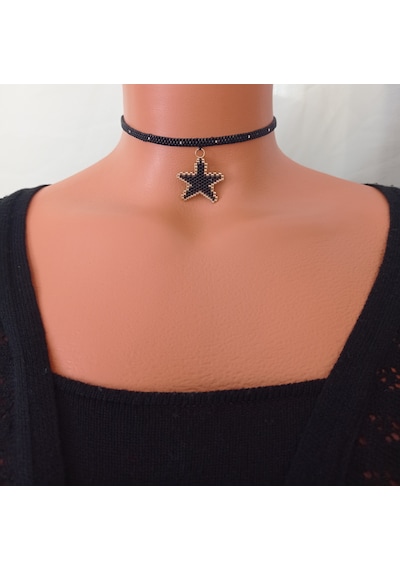 miyuki yıldız choker Gümüş