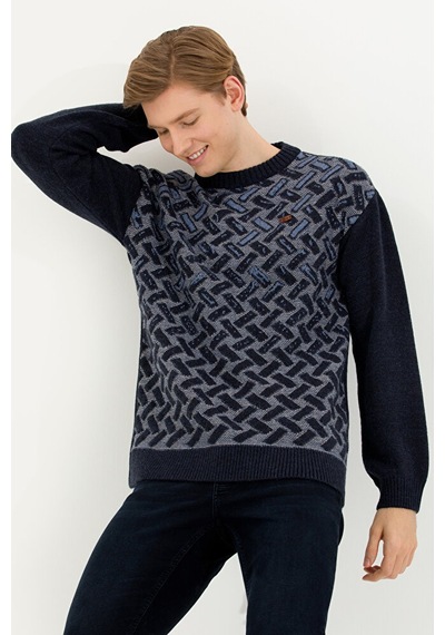 U.S. Polo Assn. Erkek Bisiklet Yaka Triko Kazak 50253085-vr033 Lacivert