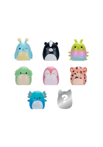 Mini-squish 8'li Paket Dalga 3, Stil 1 - Kokarca, Pembe Penguen, Mavi Axolotl, Aksesuarlar Ve