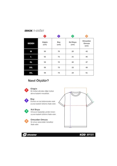 Shooter Sportwear Shooter Erkek T-shirt Minimal Baskılı Pamuklu Kumaş Standart Kalıp Siyah