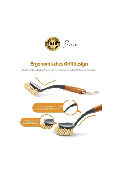 Premium Bambu Saplı Çok Amaçlı Fırça Sert Kıllı