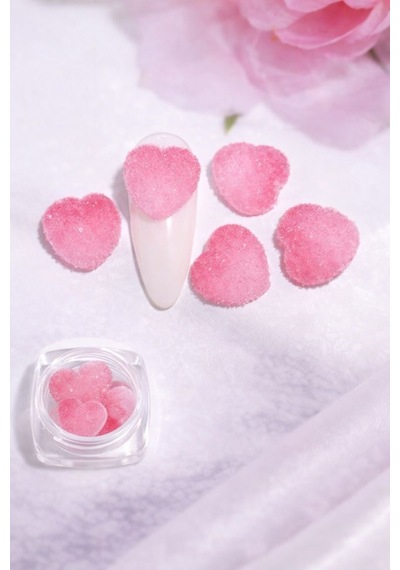 Candy Glow 3d Sugar Heart Nail Charm Bubble Pink No:05