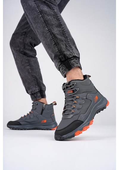 Muggo Alaska Unisex Garantili Trekking Outdoor Bağcıklı Yandan Fermuarlı Kışlık Bot 001