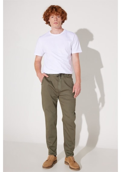 Lee Erkek Slim Fit Normal Bel Haki Jogger Pantolon - Lm043002801