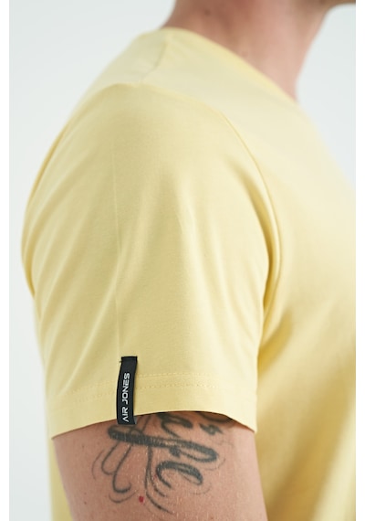 Air Jones Tommy Life Calvin Sarı Basic Erkek T-shirt - 88245 Sari