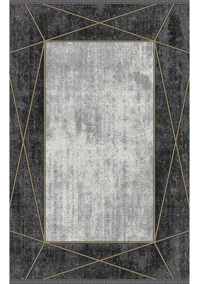 Halı Rodin 34712-090 Salon Halısı Üst Kalite Akrilik Avangard Modern Desen Renkli