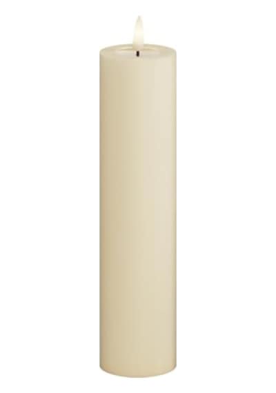 Ayrex İç Mekan Alevsiz Led Mum - Krem - Gerçek Alevli Teknoloji - Pille Çalışan Mum 5 X 20 Cm Diğer