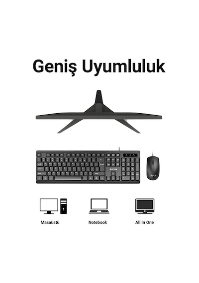 Miaxtreme Ac101 Kablolu Klavye Ve 1200 Dpı Optik Mouse Seti