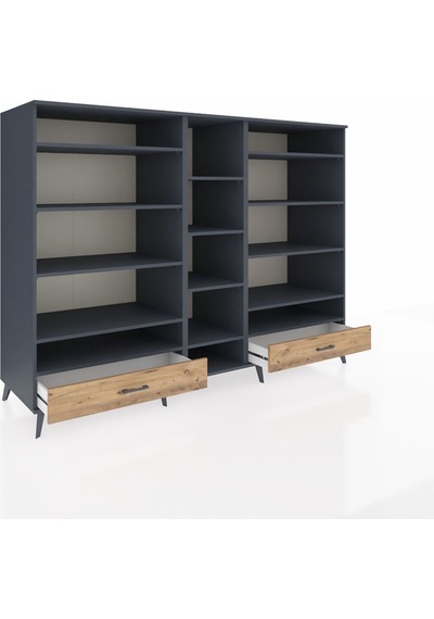 Kronos Dolap 14 Raflı 2 Çekmeceli 220x59x163 Antrasit-antrasit/ç Antrasit-antrasit/çam Kronos Dolap 14 Raflı 2 Çekmeceli 220x59x163 Antrasit-antrasit/ç Antrasit-antrasit/çam