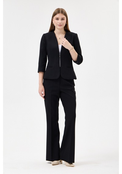 Velnara Moda Siyah Zamansız Klasik Kadın Takım Elbise-v Yaka Ceket & İspanyol Paça Pantolon Siyah - 927041557 Siyah Velnara Moda Siyah Zamansız Klasik Kadın Takım Elbise-v Yaka Ceket & İspanyol Paça Pantolon Siyah - 927041557 Siyah