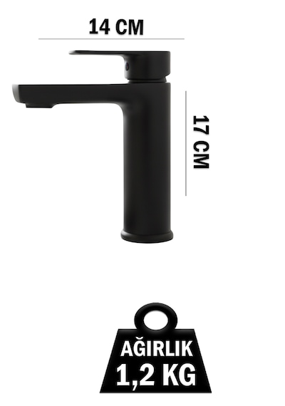 5512-1 Lavabo Bataryası Sabit Banyo Lavabosu Musluğu Musluk Armatür Beyaz Siyah Gold Krom Renkler Siyah