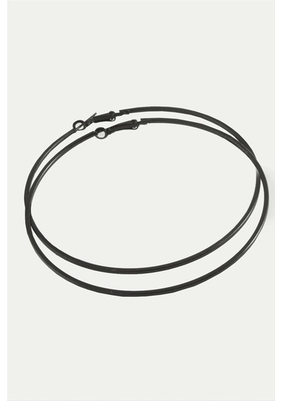 Ezme Çizgili Metal Halka Küpe 8-9-10 Cm çok renkli 85998023