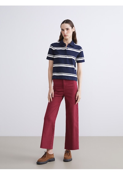 Lcw Modest Bordo Wideleg Kadın Jean Pantolon