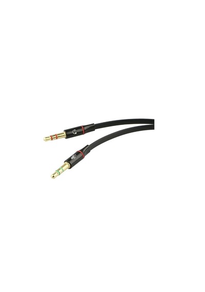 Siyah 3.5mm To Audio + Mic 0.15m Kulaklık Çevirici Ses Ayırıcı"