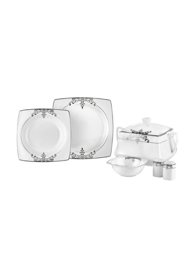 Taç Real Bone Harem 60 Parça Yemek Takımı Platin Tac-2258