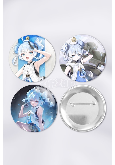Youhu Wuthering Waves Gacha Çanta Süsü Rozet İğneli Buton Rozet Seti 3 Adet Üçlü