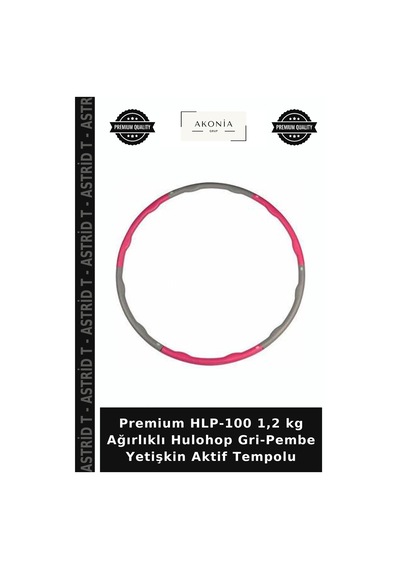 Premium Hlp-100 1,2 Kg Ağırlıklı Hulohop Gri-pembe Yetişkin Aktif Tempolu